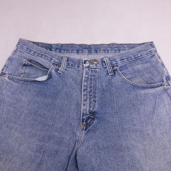 Wrangler Casual Button Zip Denim Medium Wash Jeans Mens Size 34x30 Blue - Picture 1 of 10